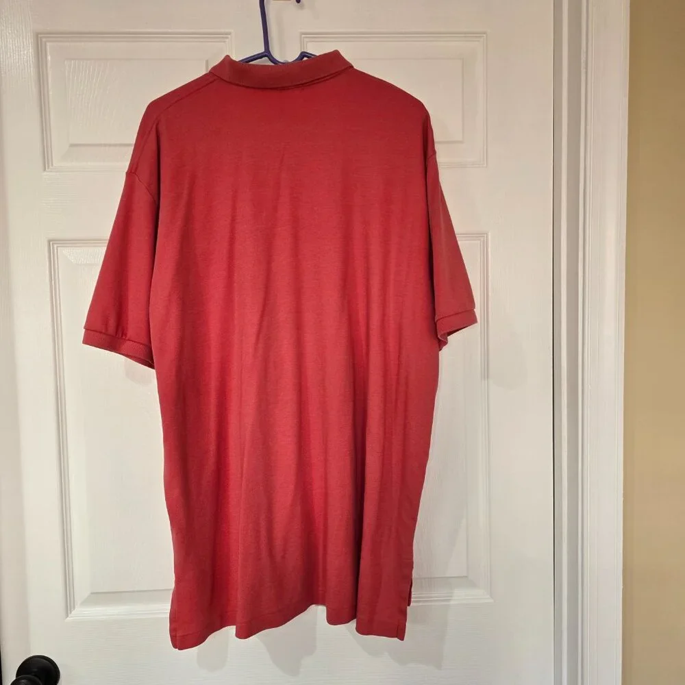 Polo Ralph Lauren Men's Short Sleeve 2-Button Polo Shirt Pony Logo Light Red XXL